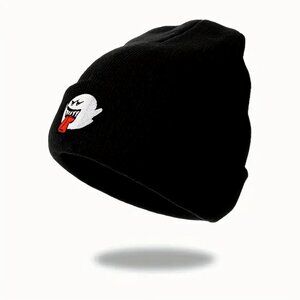 NWOT Awesome Super Mario Bros Boo • Black Beanie